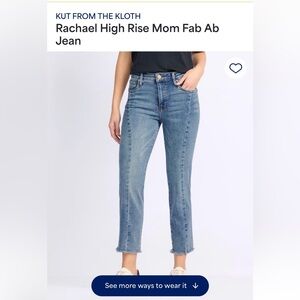 Kut From The Kloth Rachael High-Rise Mom Fab Ab Jeans in Light Blue